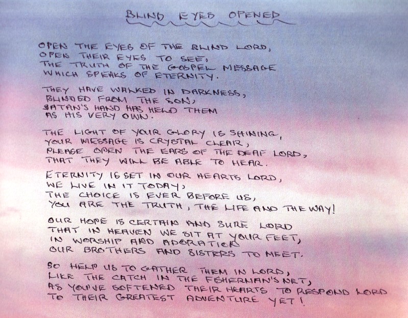 poem, spiritual, religious, christian, blind eyes opened